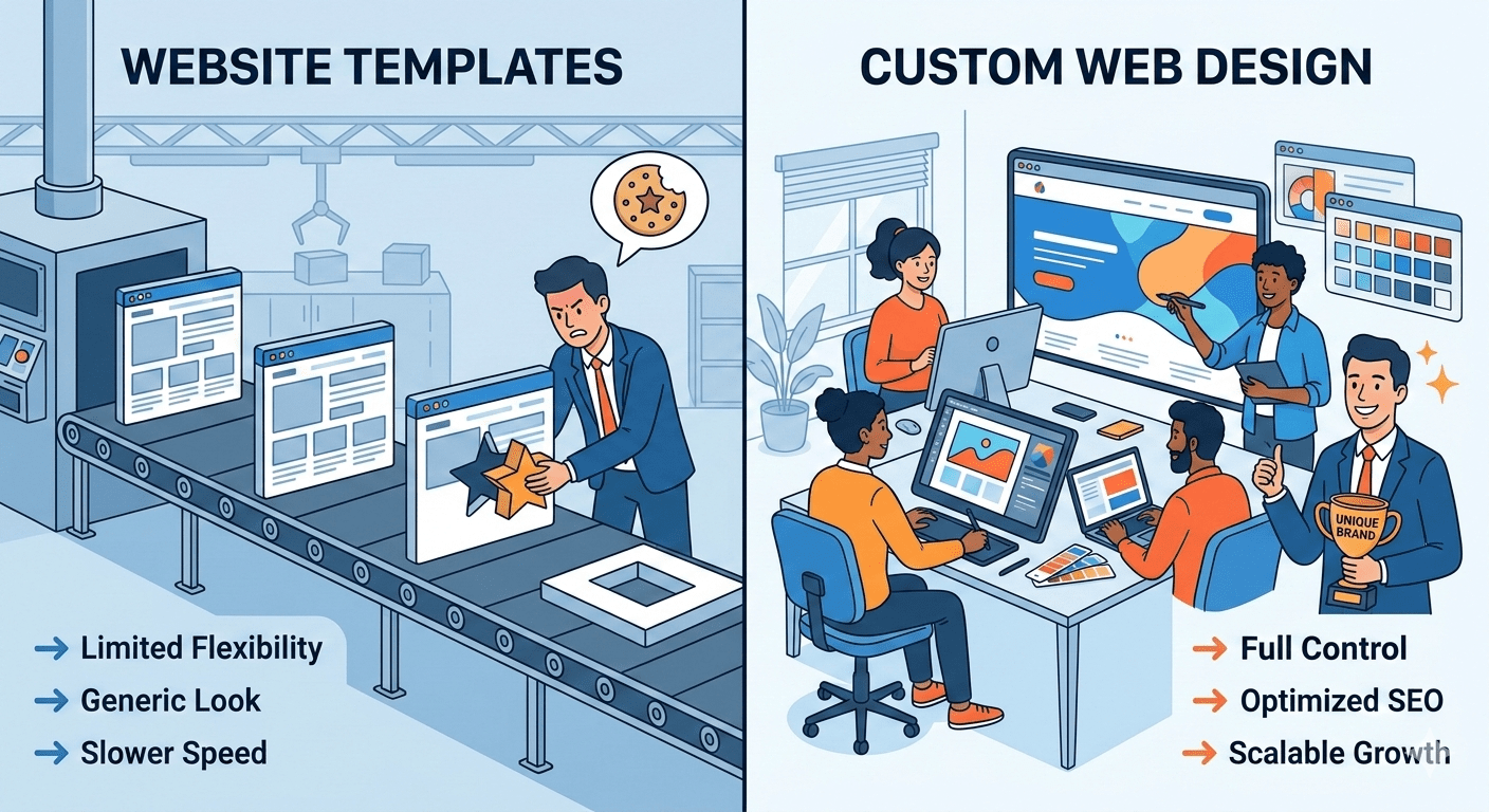 Custom Web Design vs Website Templates: Which Is Right for Your Business?