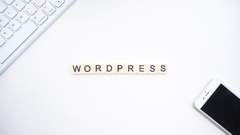 scrabble with the word wordpress
